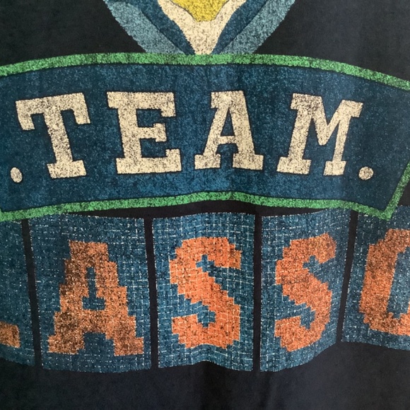 TED LASSO Navy Blue "TEAM LASSO" Graphic T-Shirt - Size Medium - Picture 4 of 6